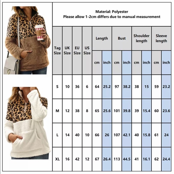Leopard Print Fleece Pullover - Picture 6 of 9